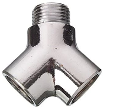 Cornat TEC386251 Gabelstück, 1 Zoll x Aussengewinde, 2 x Innengewinde, 1/2 Zoll, chrom