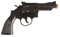 P'TIT Clown - 51366 - Revolver Factice - Accessoire de Déguisement - Policier, Shérif, Militaire - pour Carnaval, Halloween, Anniversaire, Fêtes à Thèmes, Cosplay, Manga - Plastique - 25 cm - Noir