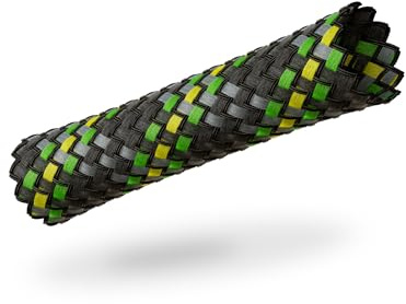 VIABLUE Sleeves * Geflechtschlauch * NEON * Größe MEDIUM für Kabel-Ø von 5 bis 13 mm * Meterware * Gewebeschlauch/Kabelschutzhülle/Kabelschlauch * per m
