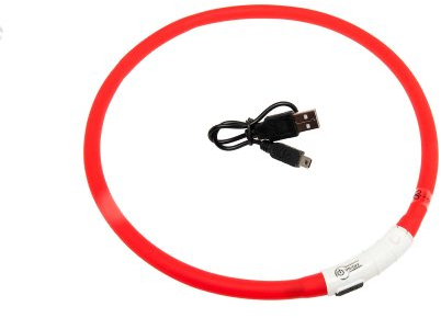 Karlie Visio Light LED Schlauchhalsband L: 20 - 70 cm rot