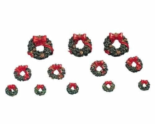 LEMAX - Wreath With Red Bow 34957 Kränze Zubehör Weihnachtsdorf Winterdorf