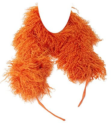 Reissner Lammfelle Boa Schal Stola aus Tibetlammfell Farbe orange JAY12 Boa-140