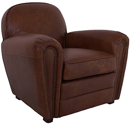 Vintage Line Clubsessel Calais Leder Whisky Brown Ledersessel Echtleder Sessel