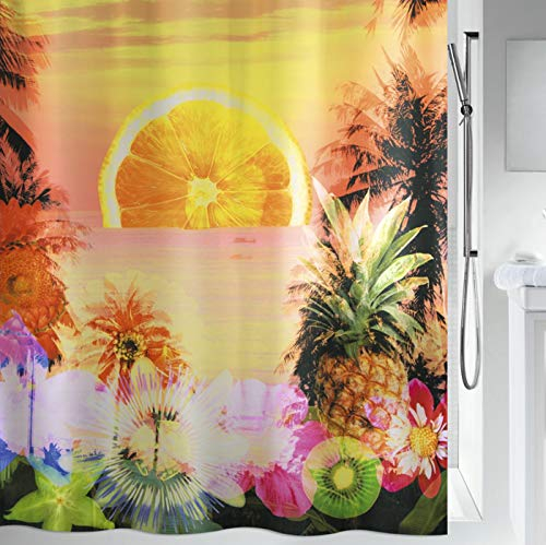 Spirella 1018476 10.18476 Textile Shower Curtain, Polyester, Sunset 180 x 200 cm