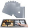 Protection de Gazinière, Lot de 4 Protection Cuisinière à Brûleurs Gaz, en Fibre Réutilisable Facile à Nettoyer et à Couper
