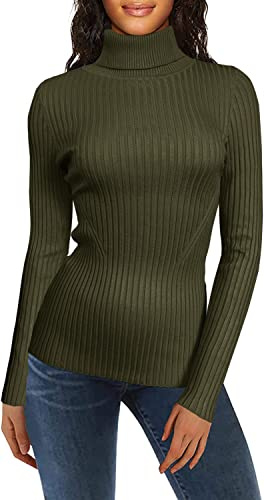 v28 Damen Rollkragenpullover, Dehnbar, Langärmelig, Damenpullover Damen Rollkragenpullover, dehnbar, langärmelig, schmale Passform, Größe M, Elfenbeinfarben