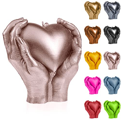Candellana Herz Kerze Aesthetic 140 x 90 x 150 mm - Kerzen Aesthetic 3D - Candles Aesthetic Hand - Dekorative Kerzen Geschenk - Aesthetic Candle - Dekokerze - Kerze Dekorativ - Candle Decoration