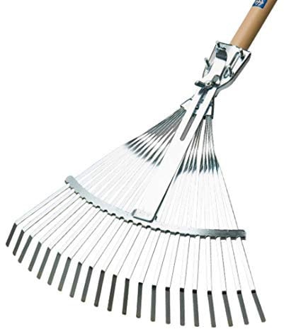 Scopa Da Giardino In Metallo Regolabile Con Manico 22 Denti 130 CM