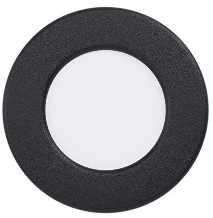 EGLO LED Einbaustrahler Fueva 5, Ø 8,6 cm, Spot aus Stahl und einer Kunststoff Leuchtfläche, Einbauleuchte in Schwarz, Weiß, Einbauspot flach, geringe Einbautiefe 26 mm, neutralweiß