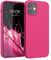 kwmobile Hülle kompatibel mit Apple iPhone 12 / iPhone 12 Pro Hülle - weiches TPU Silikon Case - Cover geeignet für kabelloses Laden - Neon Pink
