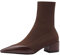Boot Donna Stivaletti Stivali Invernali Scarpe Moto estive Stivali Donna Tessuto Elasticizzato a Rete Tacco Quadrato Caviglia Stivaletti Casual a Punta Nuda (35,Marrone)
