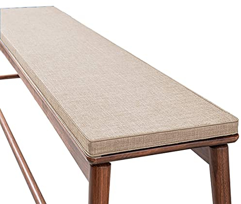 ZINN Weichschaum-Bankkissen, 3 cm dick, für Küche, Bank, Garten, Schaukel, Sitzkissen, Liegestuhl-Matte für drinnen und draußen, abnehmbarer Bezug, 150 x 40 cm, Beige
