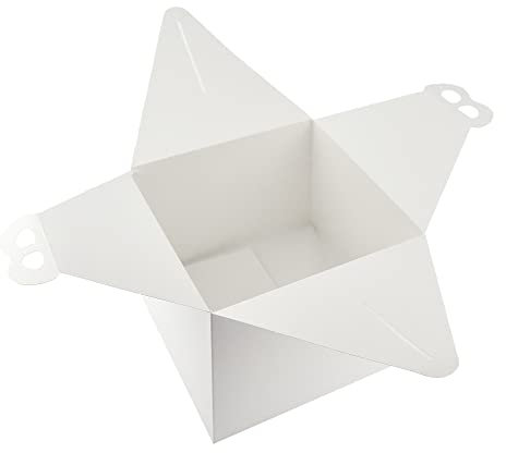 DUE ESSE S.N.C. DI SABATINI ALDO & C. SCATOLA PORTA DOLCI IN CARTA BIANCA 25 CM X 25 CM X H 18 CM IDEALE PER L'ASPORTO E IN CONFEZIONAMENTO DI PANETTONI, TORTE E PASTICCINI.