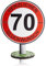 DARO Design - Verkehrsschild 70 Jahre Herzlichen Glückwunsch - 20cm Groß - Verkehrszeichen Geburtstag, Jubiläum, Schild, Holz