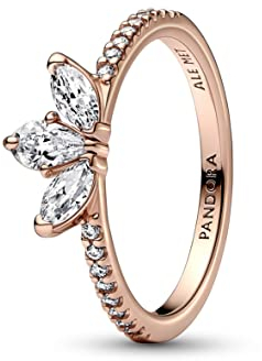 PANDORA Timeless Funkelndes Herbarium Cluster Ring aus rosévergoldeter Metalllegierung mit Cubic Zirkonia, Gr. 60, 182392C01-60