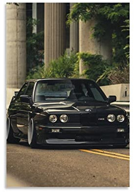 Rennauto-Poster Wandbilder für BMW E30 M3 Sportauto1 Poster Dekorative Malerei Leinwand Wandposter und Kunstbild Druck Modern Familie Schlafzimmer Dekor Poster 50 x 75 cm