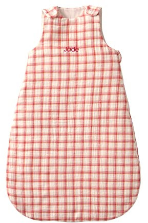 VERTBAUDET Gigoteuse spécial été en gaze de coton CARREAUX Oeko-Tex® rose 6/18M