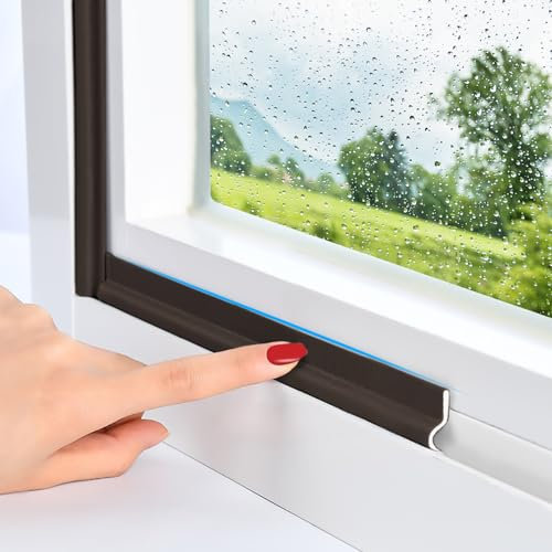 236Inch/6m Window Draft Excluder Self-Adhesive Door Insulation Seal Strip,Door Draft Stopper Blocker Window Draught Excluder Foam Tape for Soundproof Weather Stripping for Door Frame