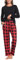 Lovasy Pyjama Coton Femme Long Ensemble de Pijama Hiver Chaud Vêtement de Nuit 2 Pièces Cofortable Haut à Manches Longues Sleepwear Maison Costume à Carreaux Rose S