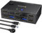 HDMI KVM Switch 2 PC 2 Monitor 4K@60Hz 2K@144Hz, Simulation EDID, Commutateur KVM 2 écrans Pour 2 PC Partageant 2 Monitor et 4 Ports USB 3.0,Souris Clavier, Télécommande filaire et 4 Câbles Inclus