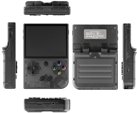 BLOKZ RG35XX Plus Mini console di gioco portatile, console per videogiochi portatile retrò da 3,5 pollici, 64 G+128 G, con 1000 giochi, sistema Linux, giochi arcade retrò per bambini e adulti (nero)