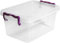 Easy Shopping Clear/Transparent Plastic 20L Storage Box Lid Handles Clip Locking Office Home Kitchen Food Container Multi-Purpose