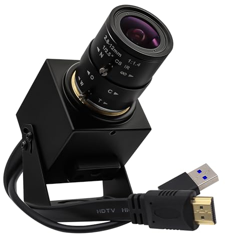 SVPRO Fotocamera USB HDMI 4K 60fps con obiettivo zoom ottico 2.8-12mm, messa a fuoco manuale, streaming H.264 per PC, Raspberry Pi, TV, monitor