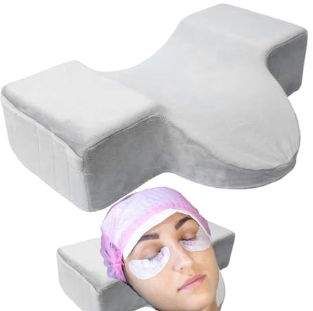 Wimpernkissen | 4,7x19,6 Zoll Memory Schaum Schönheitskissen | Ergonomisches Rückenkissen mit 22° Neigungskurve | U förmiges Wimpernkissen zum Wimpern Extensions Zubehör