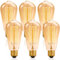 Ledivion Vintage Edison Light Bulb, E27 Screw Bulb Dimmable, 60W Squirrel Cage Filament Bulb, Warm Whtie 2700K, 6 Packs