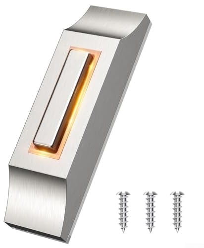 Hasaller LED Lighted Doorbell Push Buttons Wired LED Lighted Doorbell Buttons Heavy Duty Wall Mounted Door Bell Switch Doorbells for Home Front Door Home Garages