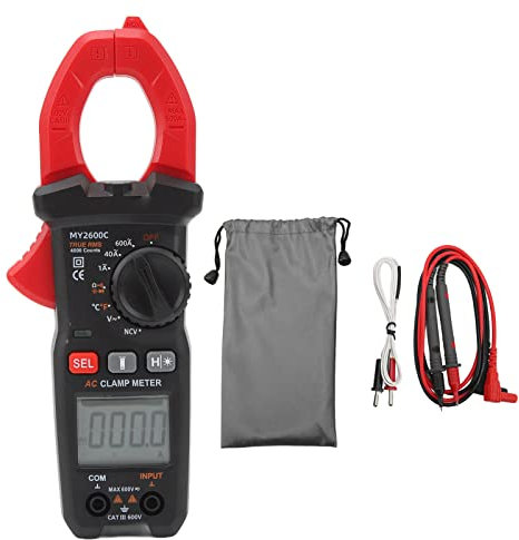 Pinza Amperimétrica, Voltímetro CA CC Multifuncional y Multímetro Digital Smart Auto NCV con Amplio Rango para Pruebas Eléctricas y Uso Doméstico