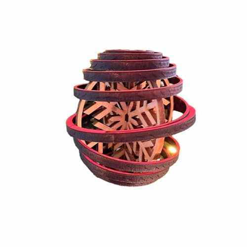 TianWlio Christbaumschmuck lustig Deko Anhänger Baumkugel 2024 Weihnachten Ornament 3D Spirale Schneeflocken Wiederverwendbare Weihnachten Ornament Weihnachtsbaum Dekoration (Wine One Size)