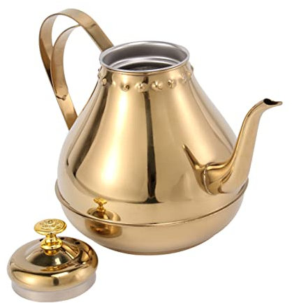 PRETYZOOM Stainless Steel Kettle Kitchen Jug Tea Pots Boiling Teapot Water Kettle Brew Heating Kettle Stovetop Tea Coffee Stovetop Mouth Coffee Pot Pot Golden