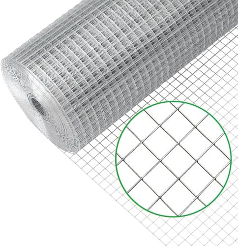 Gardenova Wühlmausgitter, 0.5m Höhe x 5m Läng Drahtgitter Feinmaschig Maschenweite 6,3 mm, Metallgitter als Wühlmausgitter, Volierendraht, Kaninchendraht