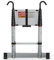 Telescopic Ladder 2.6m, Retractable Aluminium Ladder Soft Close with Hooks, Step 30cm, Suitable for Home Maintenance, Access to The Attic, Construction, etc.