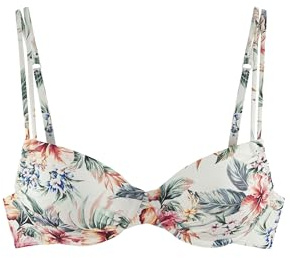 Lascana Damen Bügel-Bikini-Top | schönes Oberteil mit floralem Druck – jedes Top ein Unikat, Doppelträger zum Verstellen, aus der Mix-Kini-Serie.