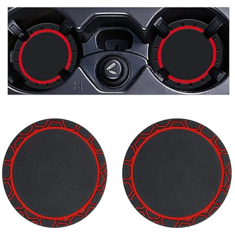 LSYZGRBC 2 Stück Auto Getränkehalter Untersetzer,für Au-di SQ5 1.Gen (Typ 8R) 2012-2017 rutschfest Untersetzer Zubehor Innenraum für Universal Einsatz