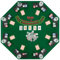 DREAMADE Faltbarer Pokerauflage für 8 Spieler, Pokertisch Spieltisch Matte mit Getränkehalter & Tragetasche inkl., achteckig Holzverstärkt, Pokermatte 120 x 120 cm