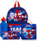 Marvel Spidey & His Amazing Friends - Mochila escolar de 4 piezas, incluye mochila, fiambrera, botella de agua y estuche para lápices, artículos esenciales para el regreso a clases para niños