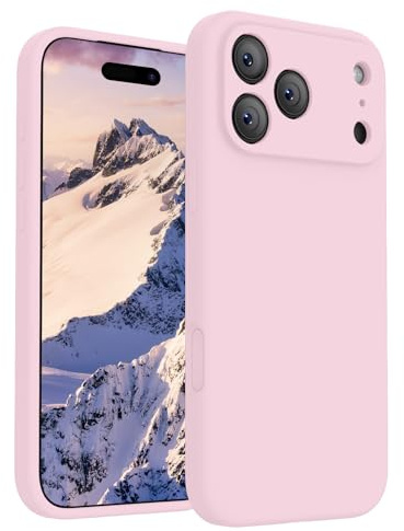 FireNova Magnetic for iPhone 17 Pro Max Case, 6.9, Chalk Pink | Compatible with MagSafe, Integrated Silicone Camera Control Button, Camera Protection, Anti-Scratch Soft Microfiber Lining