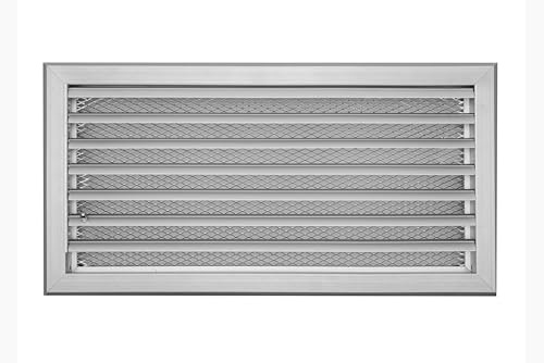 DEMLOU – Griglia di Ventilazione Regolabile 40 x 20 cm in Alluminio. | Ampia superficie di ventilazione per camini, cucine, garage e locali tecnici.