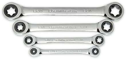 GEARWRENCH 4-teiliges Doppelbox-Ratschenschlüssel-Set, E-Torx, 9224D