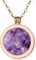 Morella Damen Halskette Gold 70 cm Edelstahl und Anhänger mit Edelstein Amethyst Coin 33 mm Chakren Scheibe in Schmuckbeutel