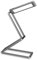 kwmobile LED Aluminium Tischlampe mit Schwenkkopf - Akku Leselampe faltbar mit Micro USB Ladekabel - Alu Schreibtischlampe Faltlampe in Anthrazit