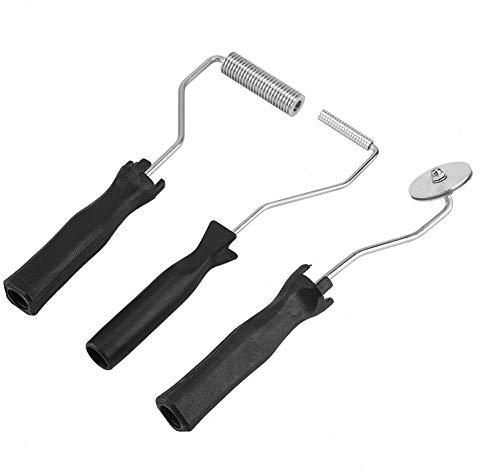 Fiberglas Rollensatz, Aluminiumlegierung Fiberglas-Blasen-Laminierrolle ABS-Griff für GFK-FRP-Harzarbeit, Blasenpaddelwerkzeug(3 teile/satz)