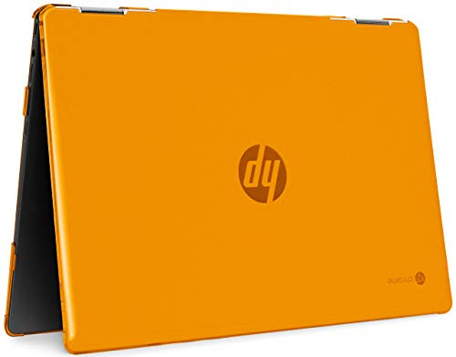 mCover Housse Rigide pour Ordinateur Portable HP Chromebook X360 14-DA000 Series 14 (Non Compatible avec d'autres Ordinateurs Portables HP Chromebook & Windows) (Orange)