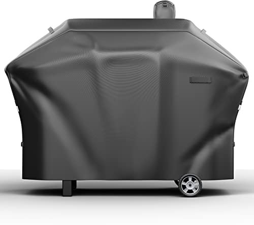 Utheer Pellet-Grillabdeckung für Campingkoch, verbesserte volle Länge, Smokerabdeckung, strapazierfähig, wasserdicht, UV-beständig, Abdeckung für SmokePro DLX, PG24MZG, Woodwind, DLX 24 SmokePro 24