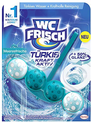 WC-Frisch Kraft Aktiv - Limpiador de inodoro con un 50% más de brillo