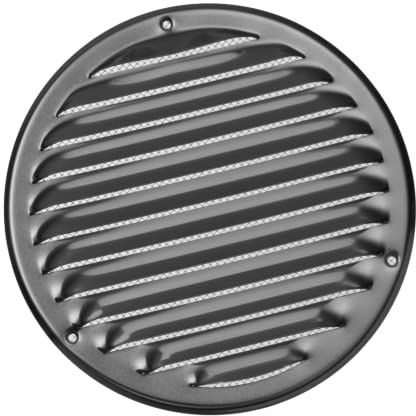 Ø 160mm / 6 inch Aluminium Round Metal Air Vent Grille Cover with Insect Mesh - Ventilation Cover