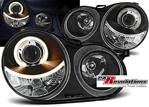 CR-Lights Angel Eyes Scheinwerfer Set in schwarz für VW Polo 9N 11.01-04.05